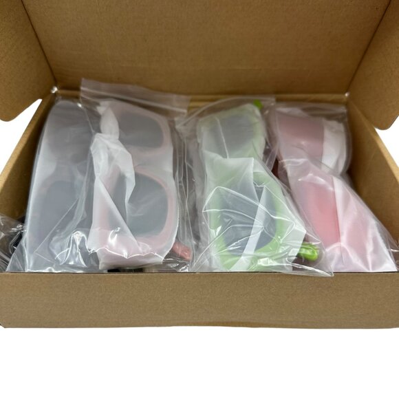 Box Of 10 Trendy Sunglasses Assorted Colors Styles Unisex Fashion Eyewear Props - Picture 15 of 16